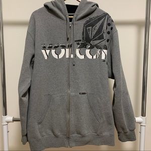 Men’s XL Volcom Grey Zip Hoodie